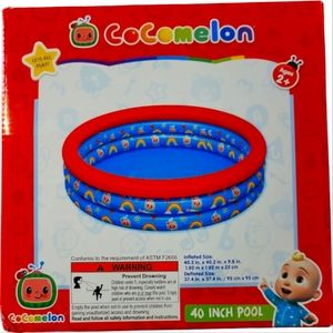 1 NWT CoComelon Bestway 3 Equal Rings Kid's Circular Round Pool 27 Gal 40"